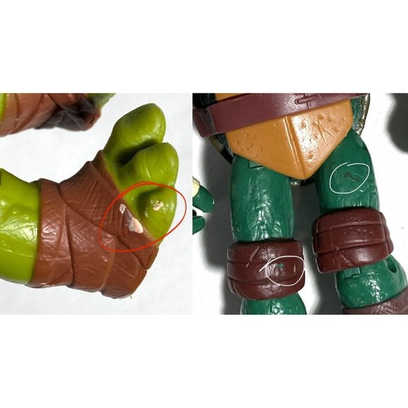 TMNT Teenage Mutant Ninja Turtles Lot 5 Action Figures Disc Michelangelo Raphael - Picture 15 of 15